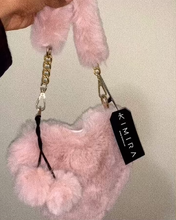 Load image into Gallery viewer, Heart Shaped Faux Fluff Purse
